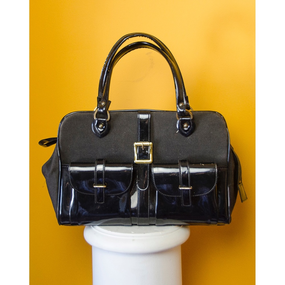 Vintage 60's Large Saks Fifth Avenue Black Handbag